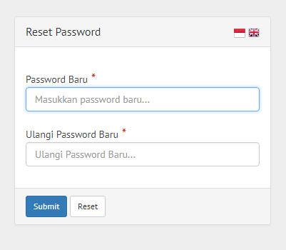 cara reset password