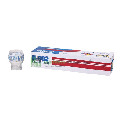 Gelas Set H-902 Decorated H-902/DFS5-1WB